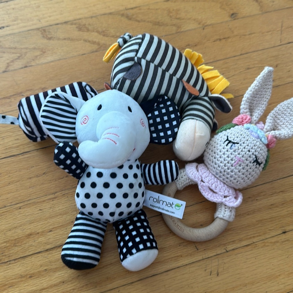 Lot of 3 baby crib toy jingles